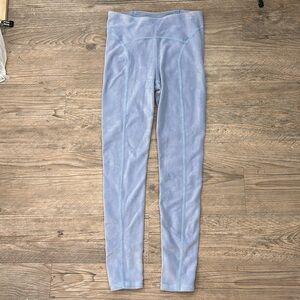 Free‎ People Movement Leggings Vintage Blue Velour Ribbed